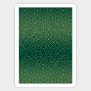 Circular hemp pattern design - asanoha Sticker